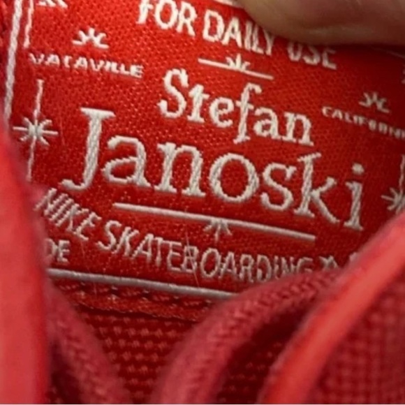 Nike Stefan Janoski Red Gum Sneakers Sz 9.5 Skateboarding 333824-662 - Picture 10 of 12
